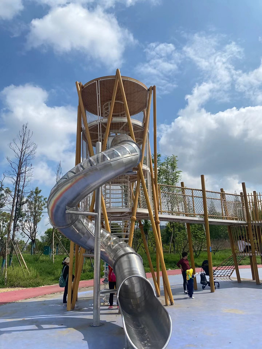 户外儿童不锈钢滑梯