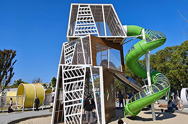 小区大型不锈钢滑梯