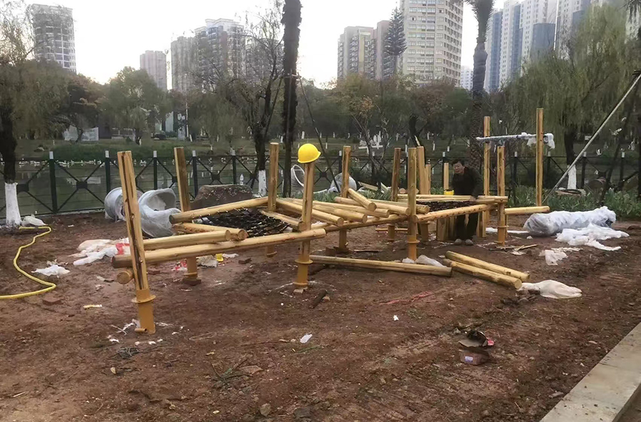 小区大型不锈钢滑梯