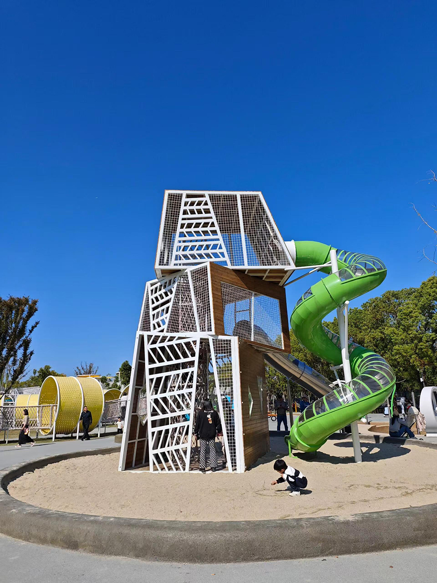 小区大型不锈钢滑梯游乐设施