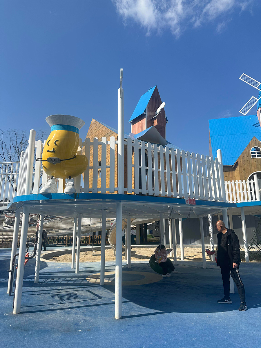 大型木质无动力游乐设施高清图