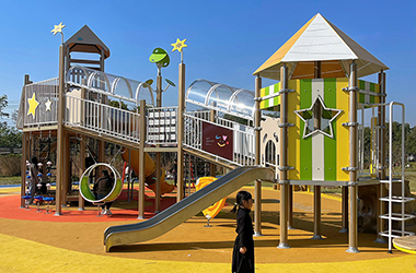 大型公园不锈钢儿童滑梯