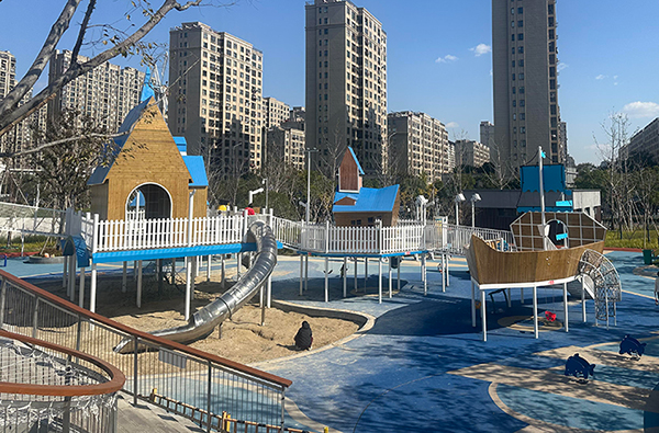 大型公园不锈钢儿童滑梯