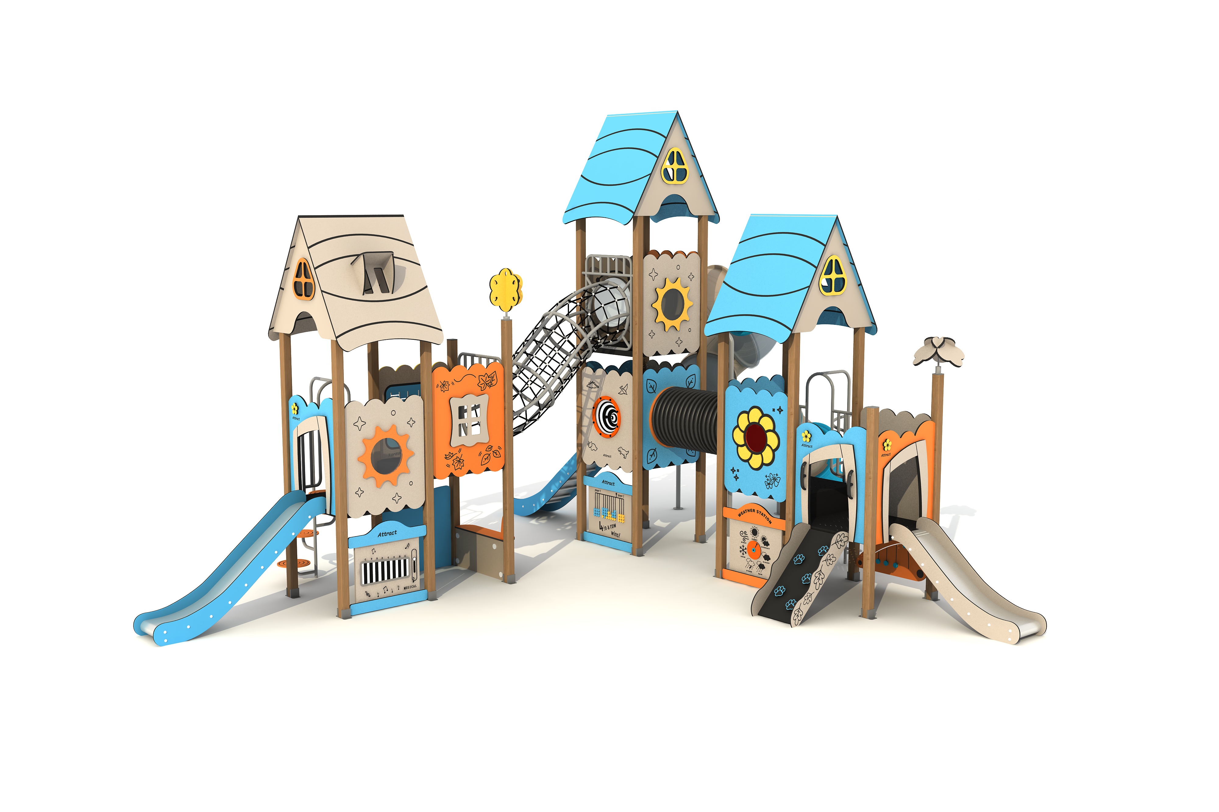 大型PE组合滑梯