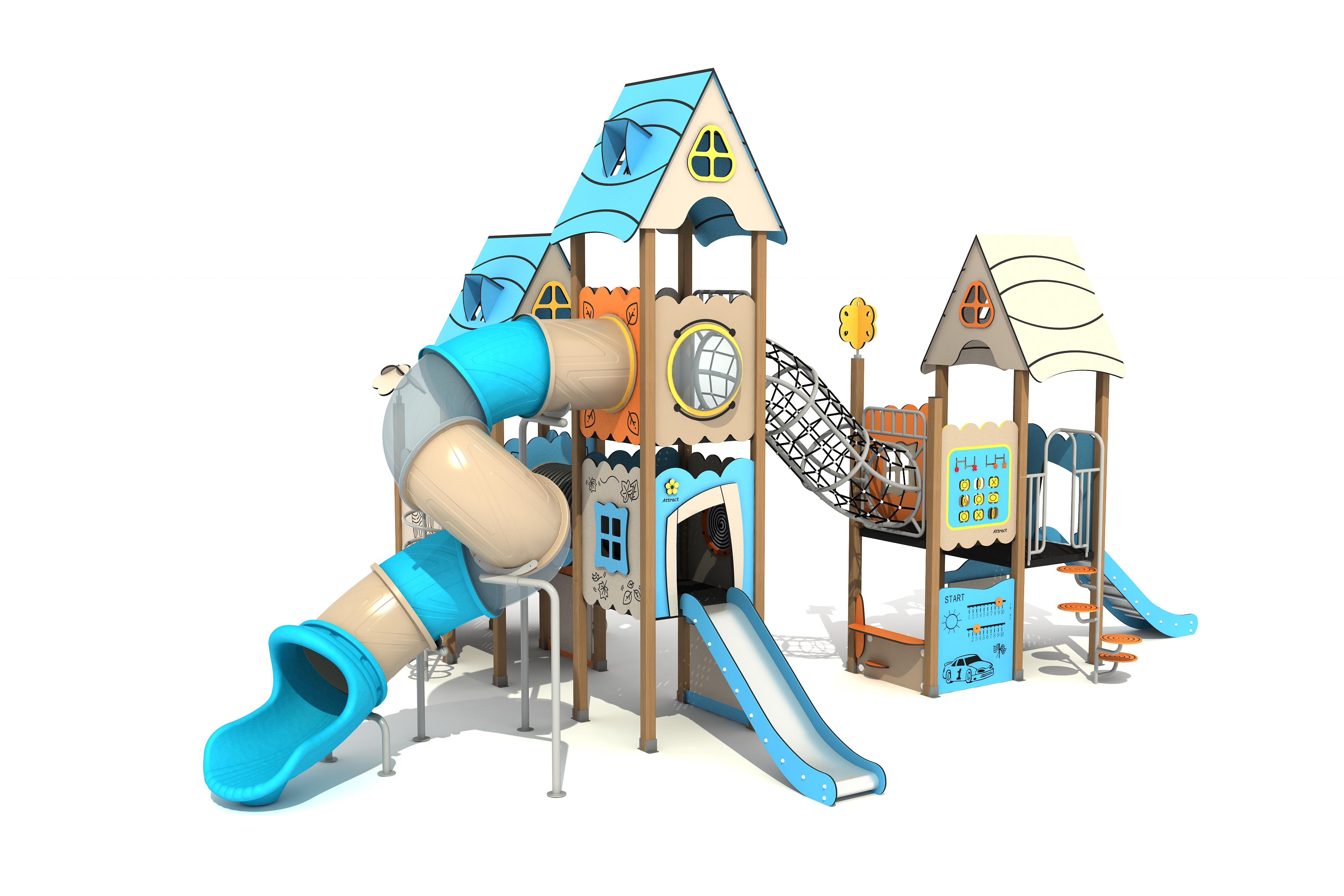 大型PE组合滑梯