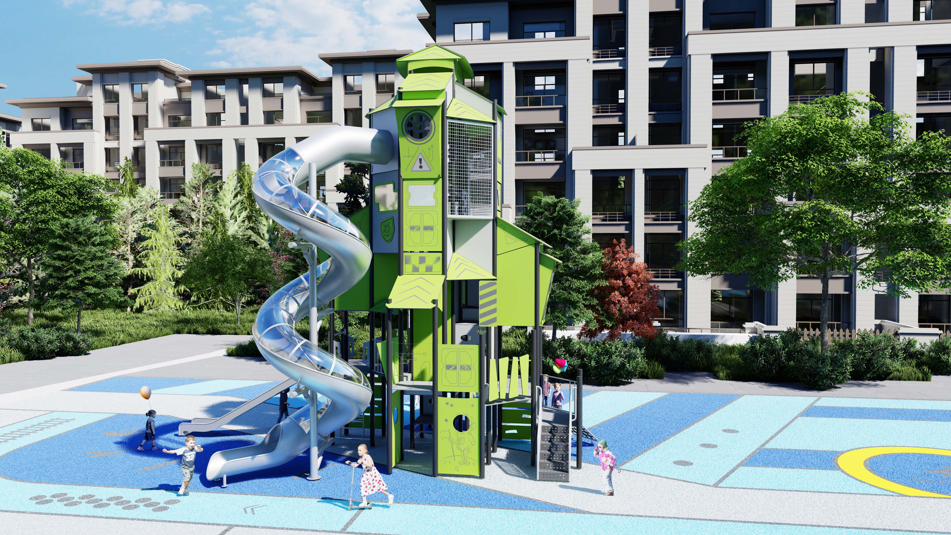 大型PE组合滑梯