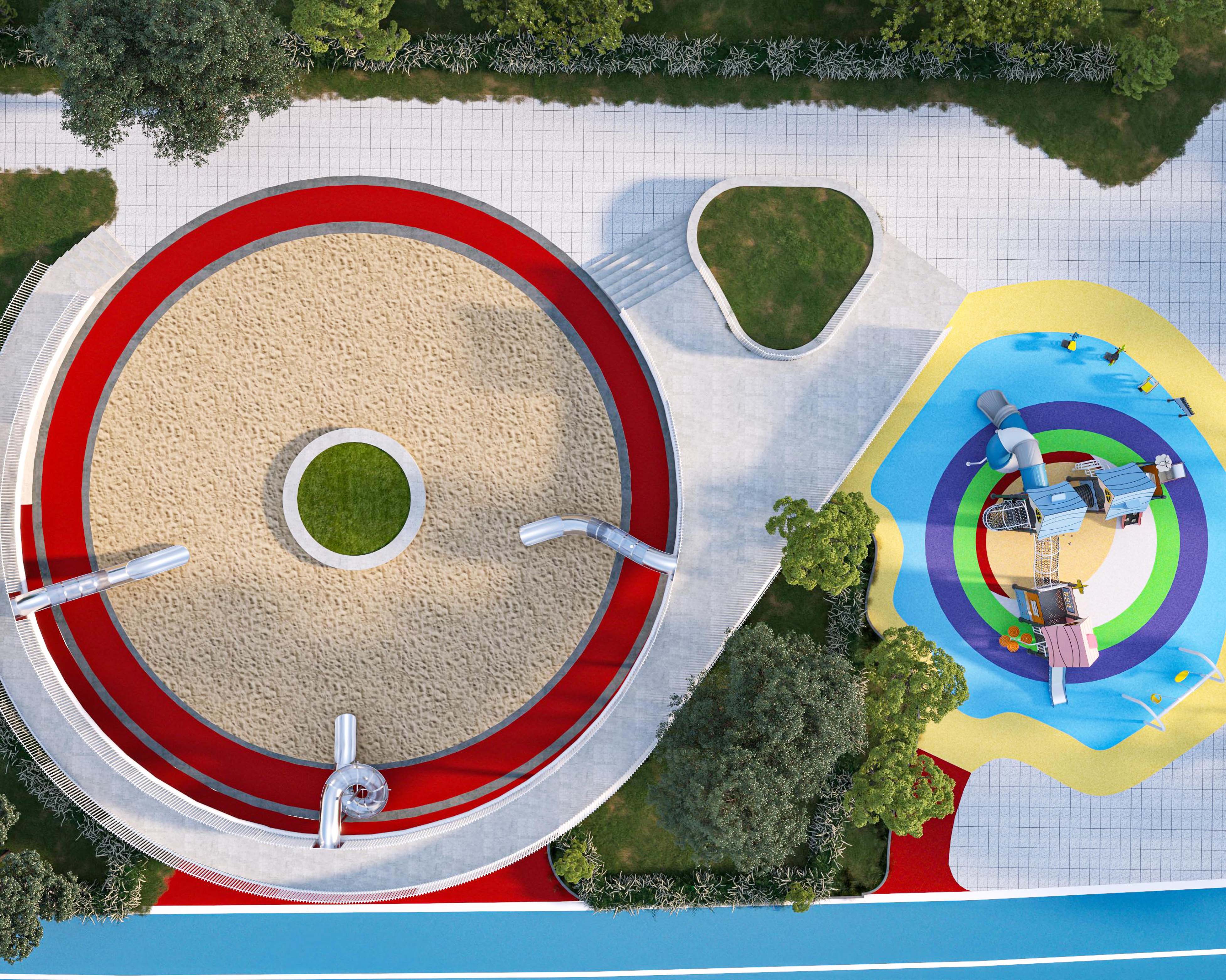 户外PE板组合滑梯