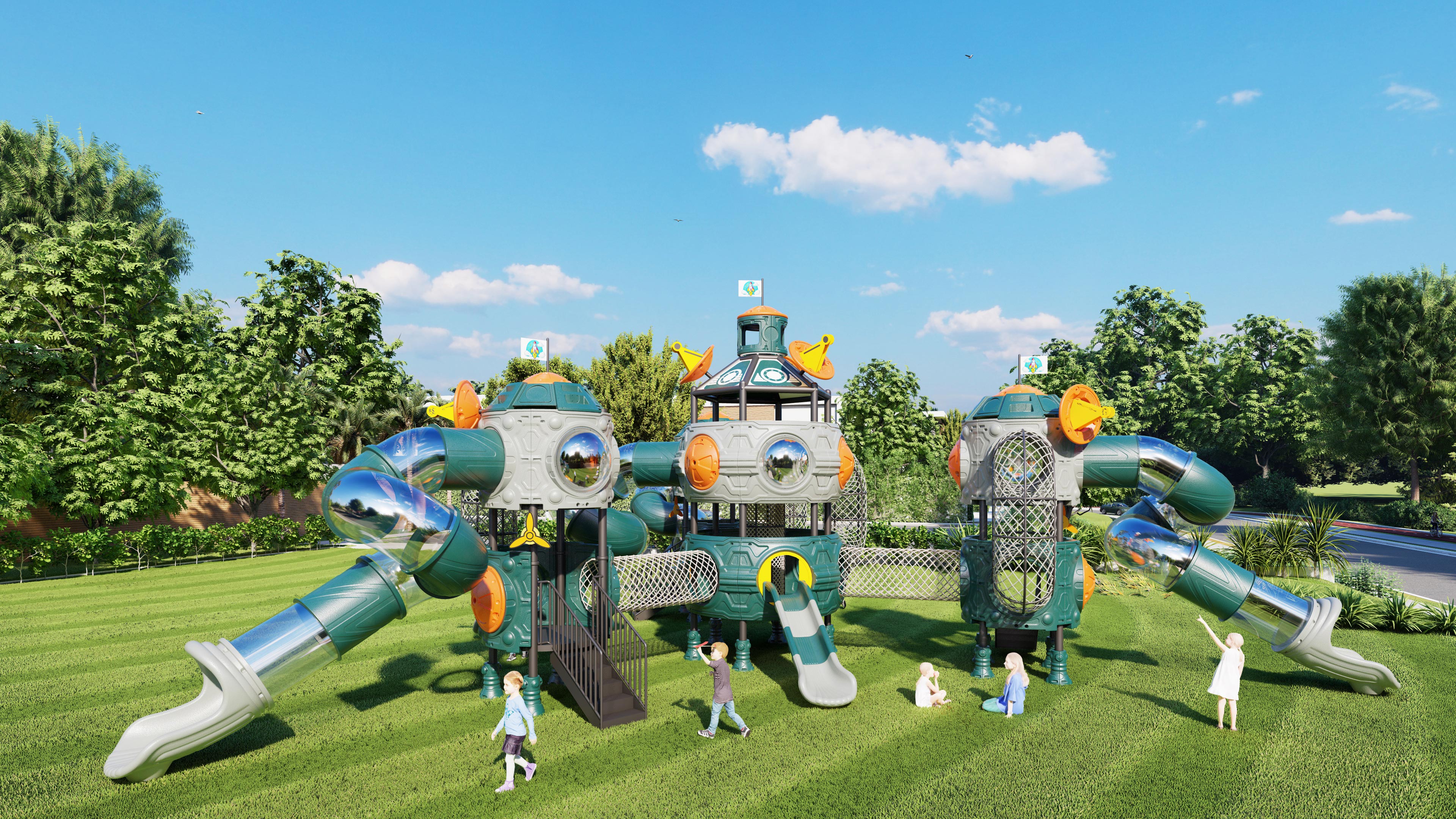 幼儿园室外大型滑梯星系穿越