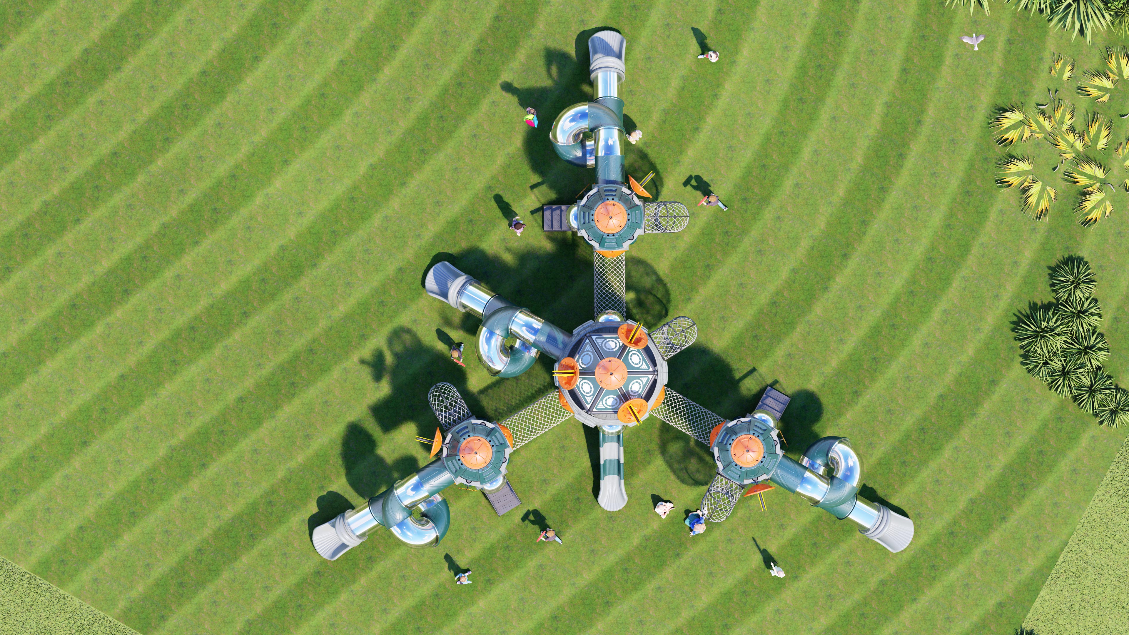 幼儿园室外大型滑梯星系穿越