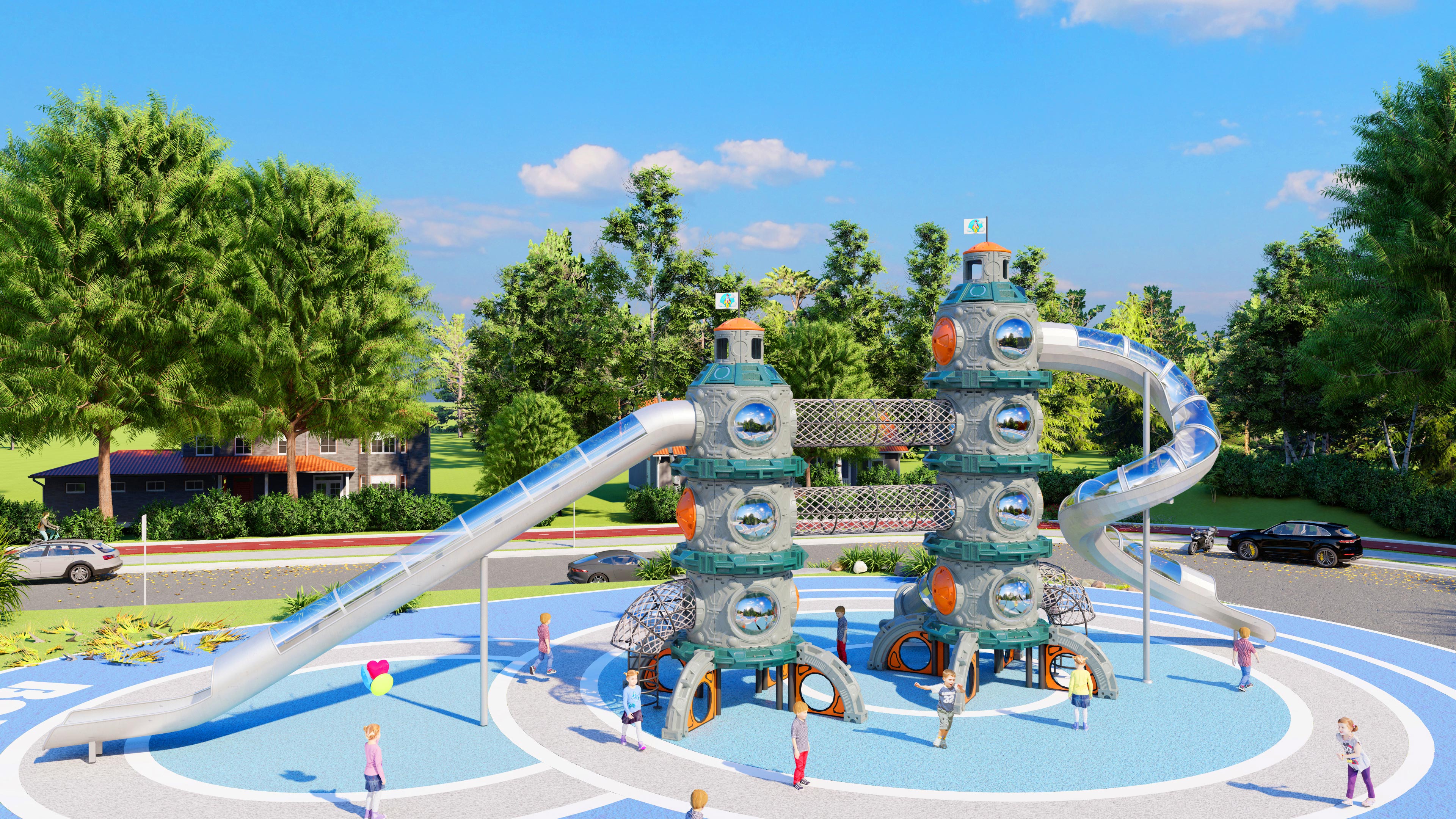 幼儿园室外大型滑梯星系穿越