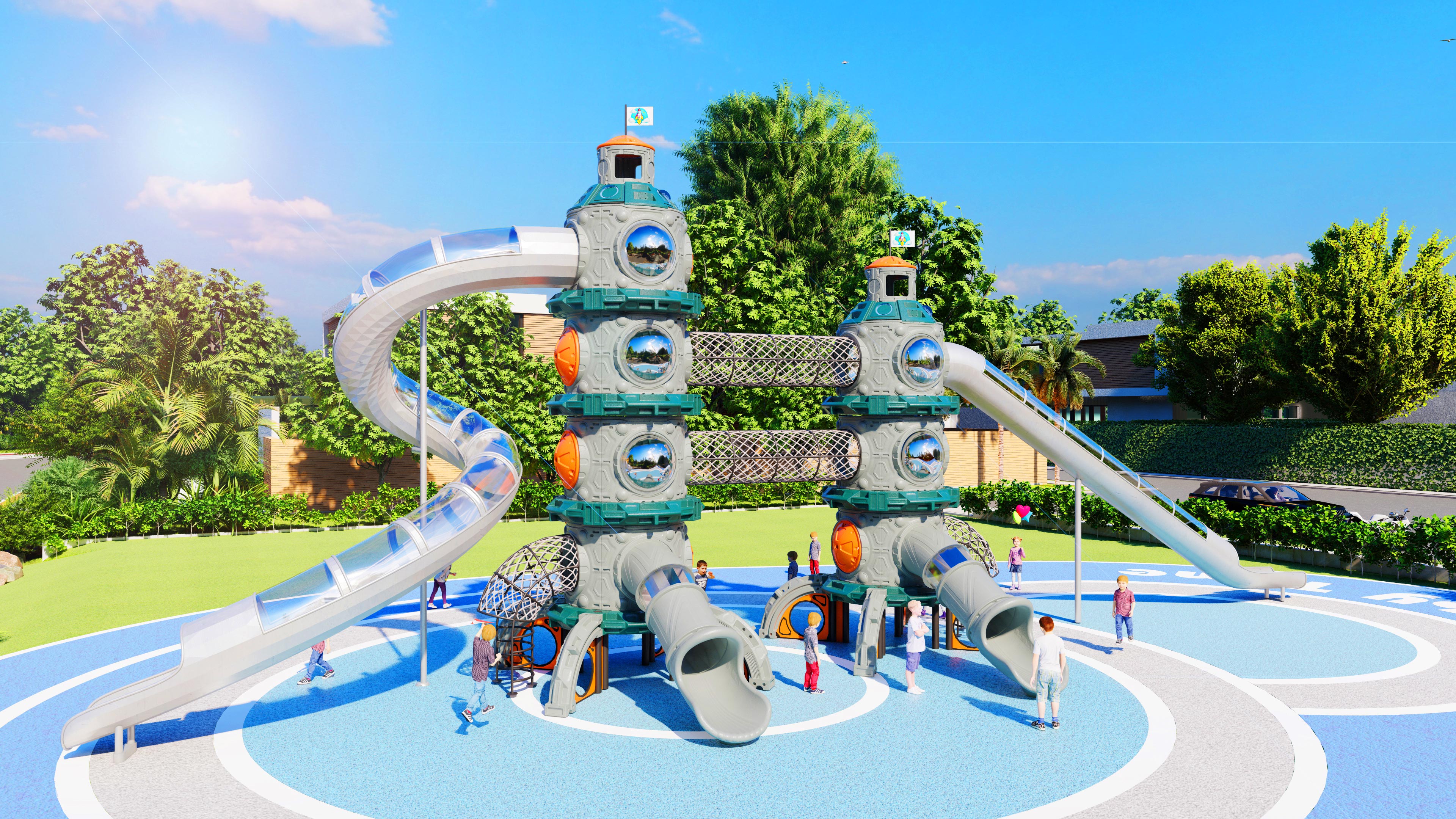 幼儿园室外大型滑梯星系穿越