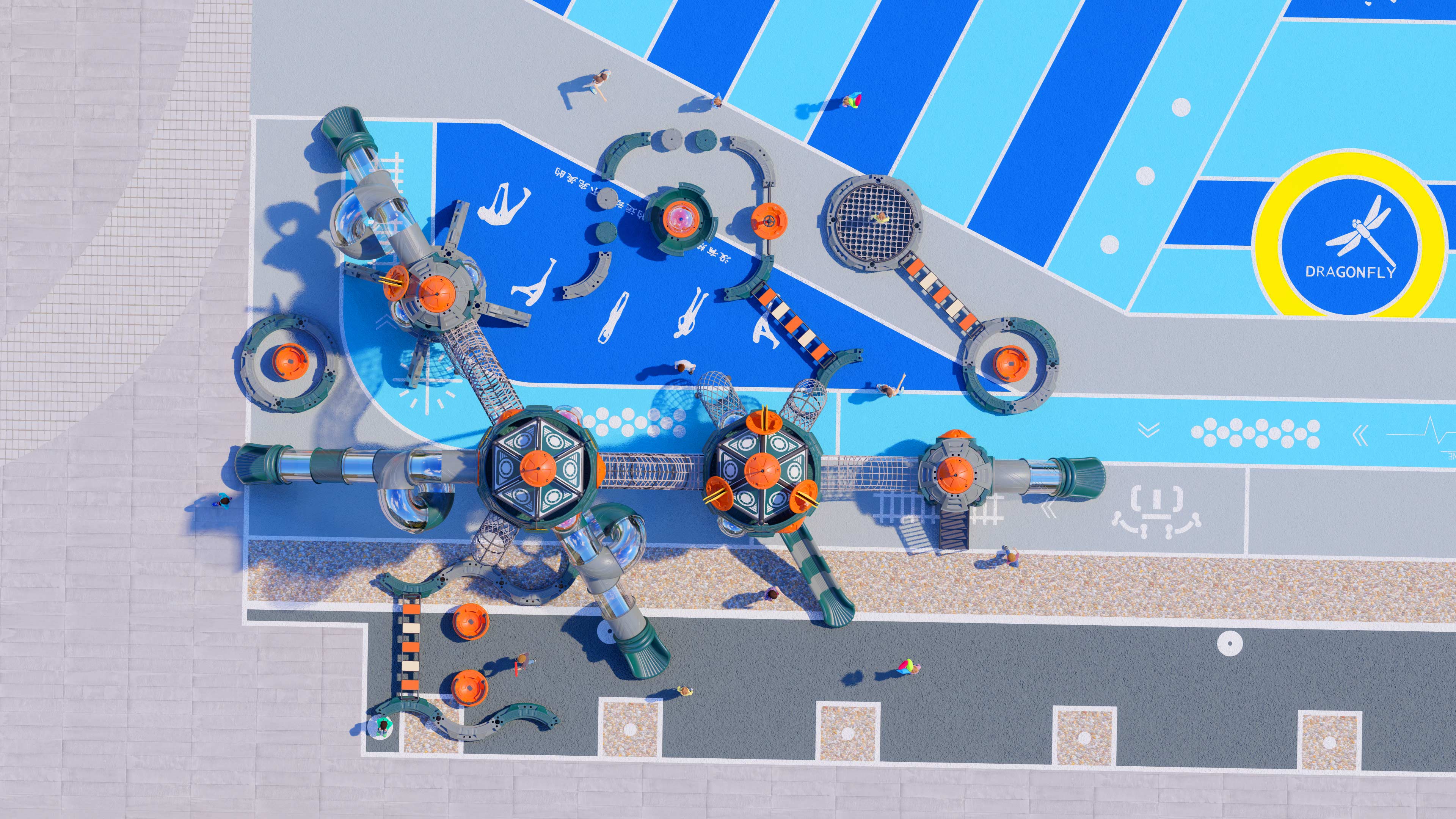 幼儿园室外大型滑梯星系穿越