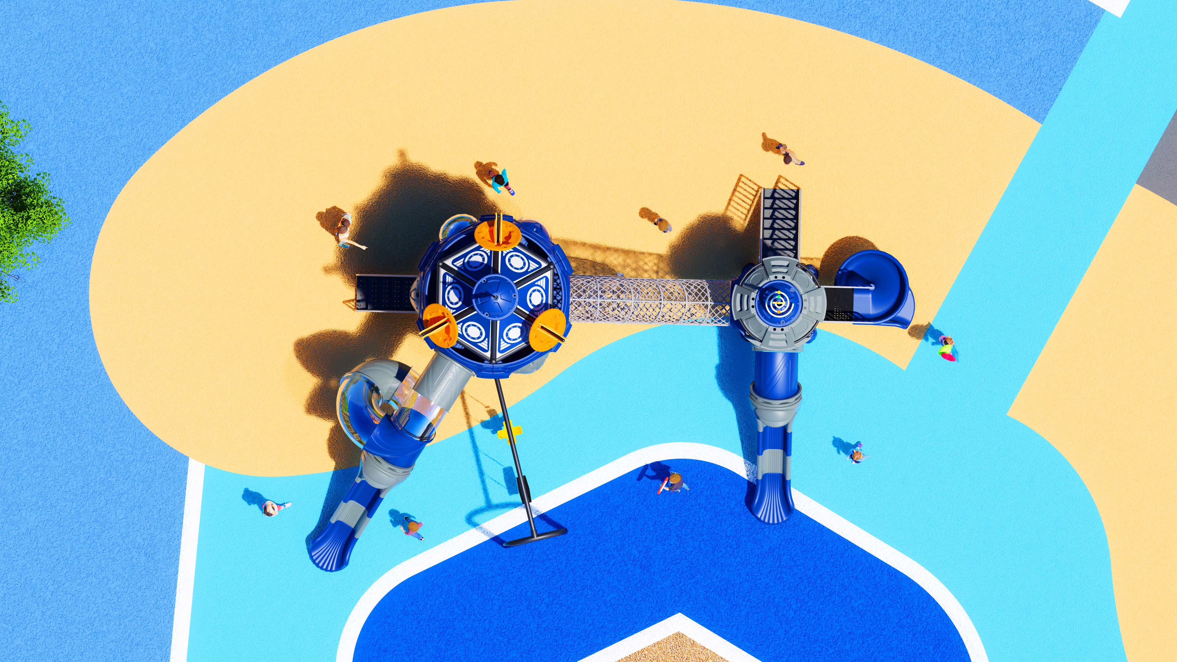 幼儿园室外大型滑梯星系穿越