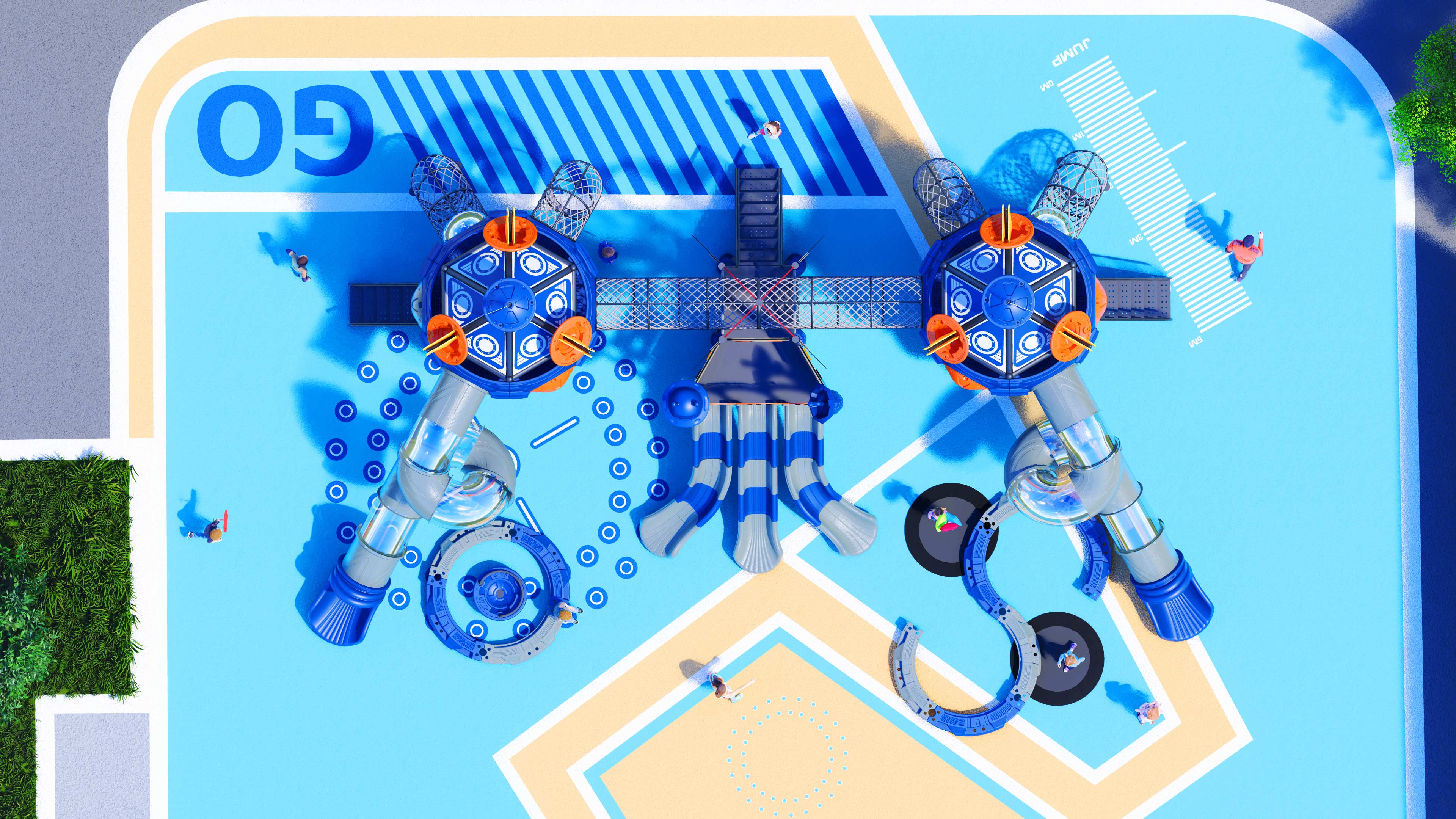 幼儿园室外大型滑梯星系穿越