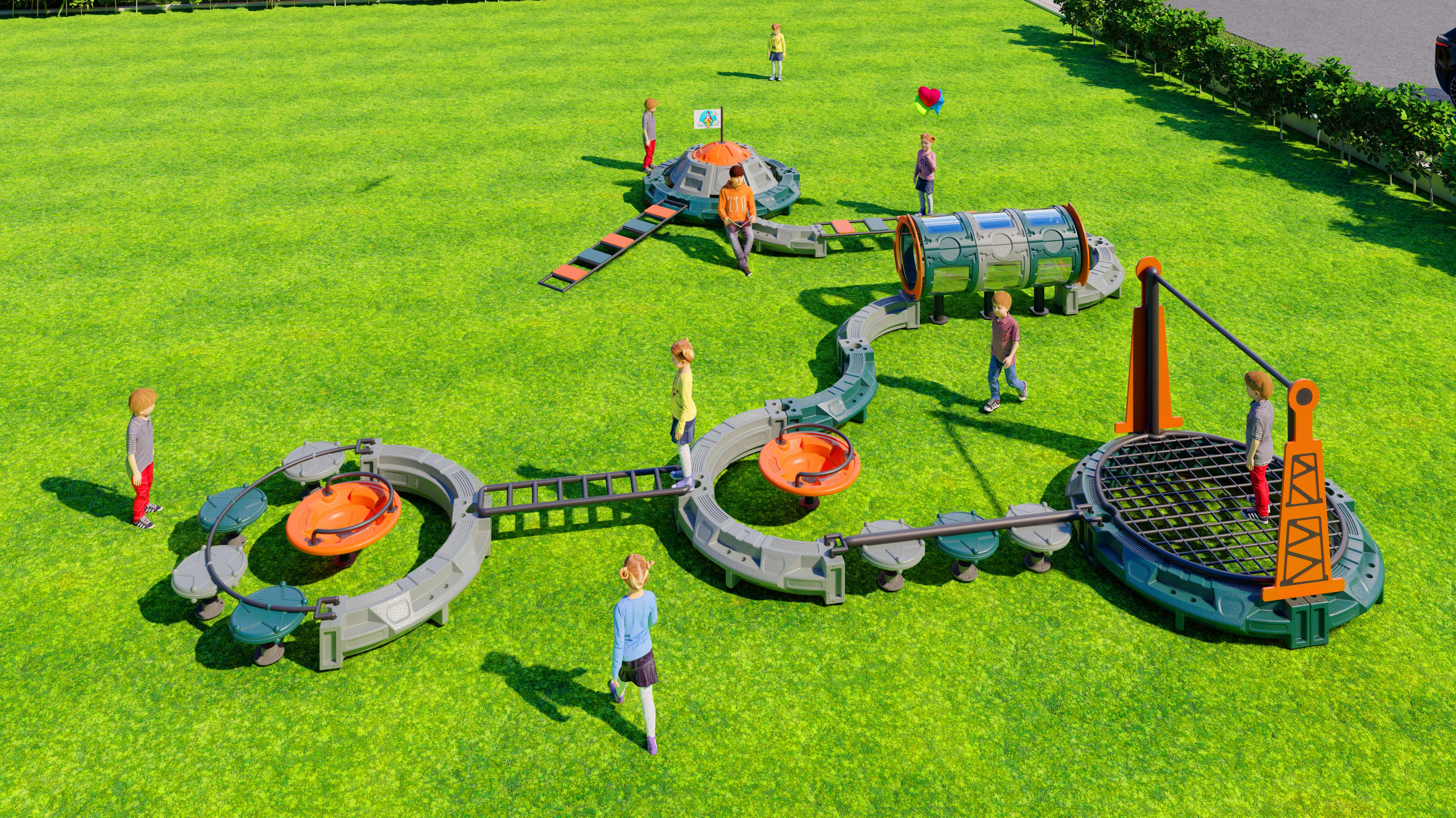 太空轨迹体能酷跑体能组合