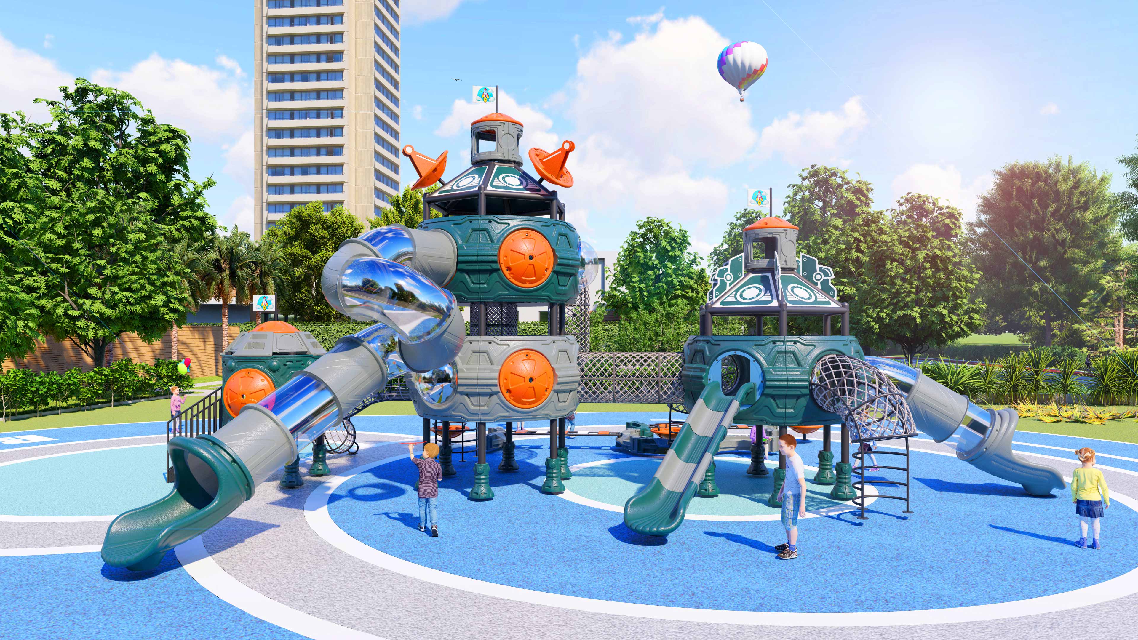 幼儿园室外大型滑梯星系穿越