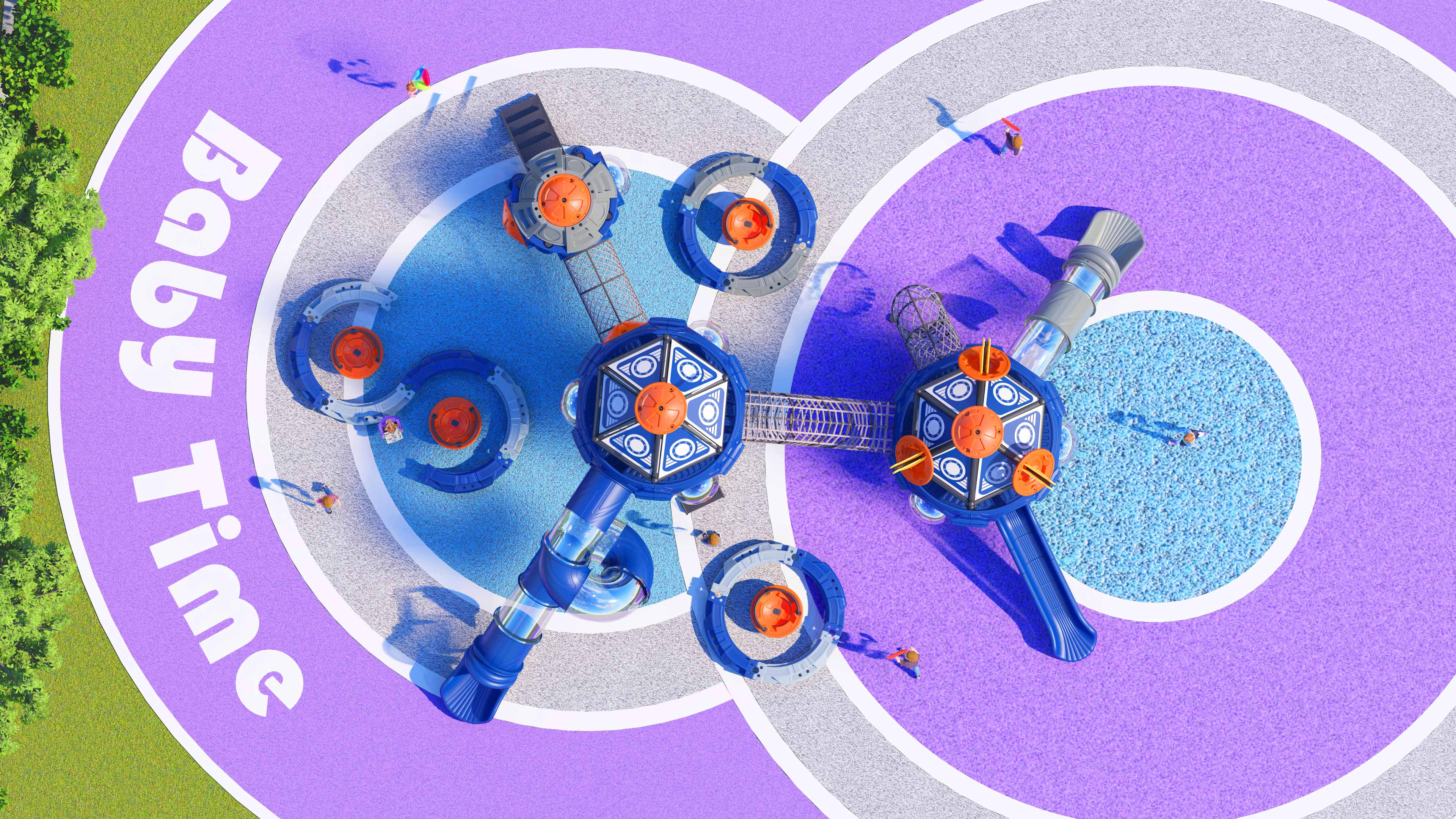 幼儿园室外大型滑梯星系穿越