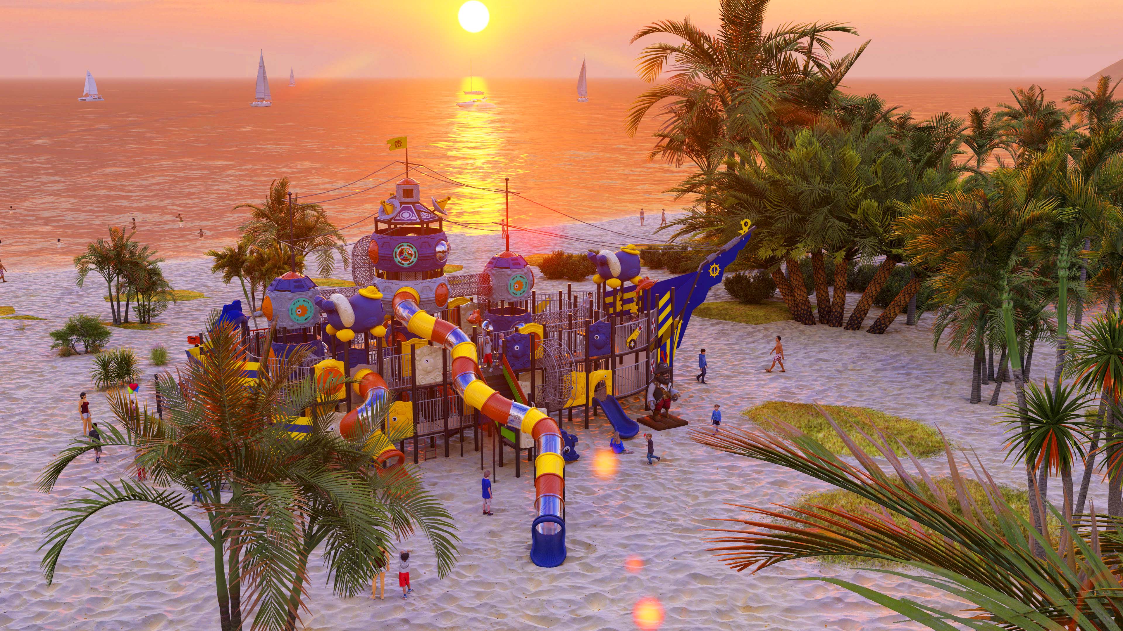 幼儿园室外大型组合滑梯户外游乐设备