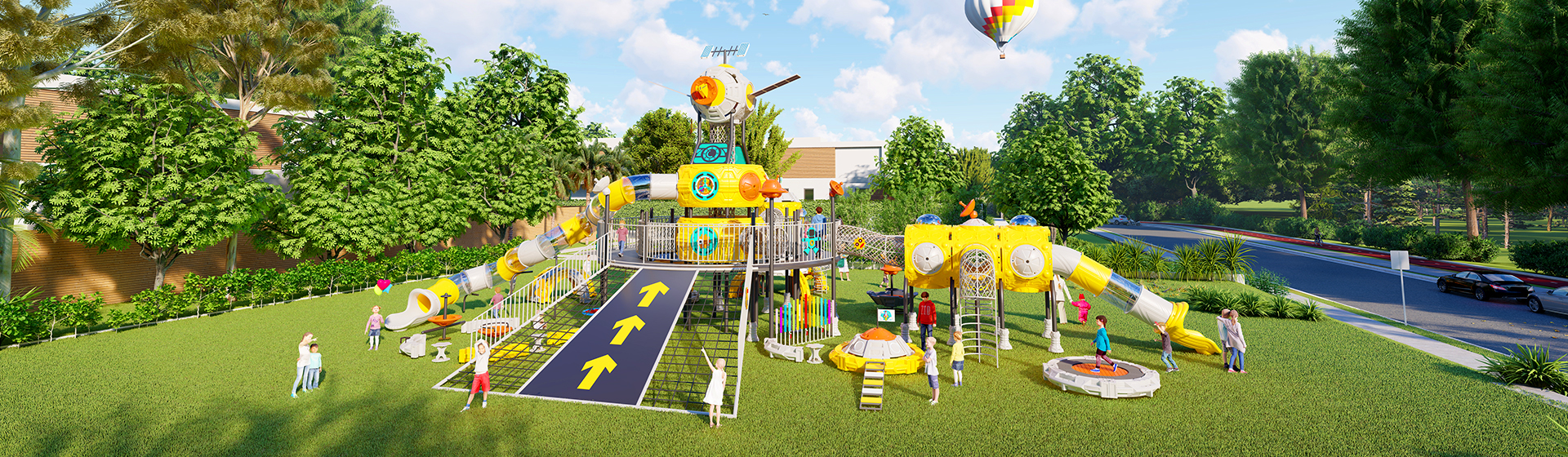 幼儿园室外大型滑梯星系穿越