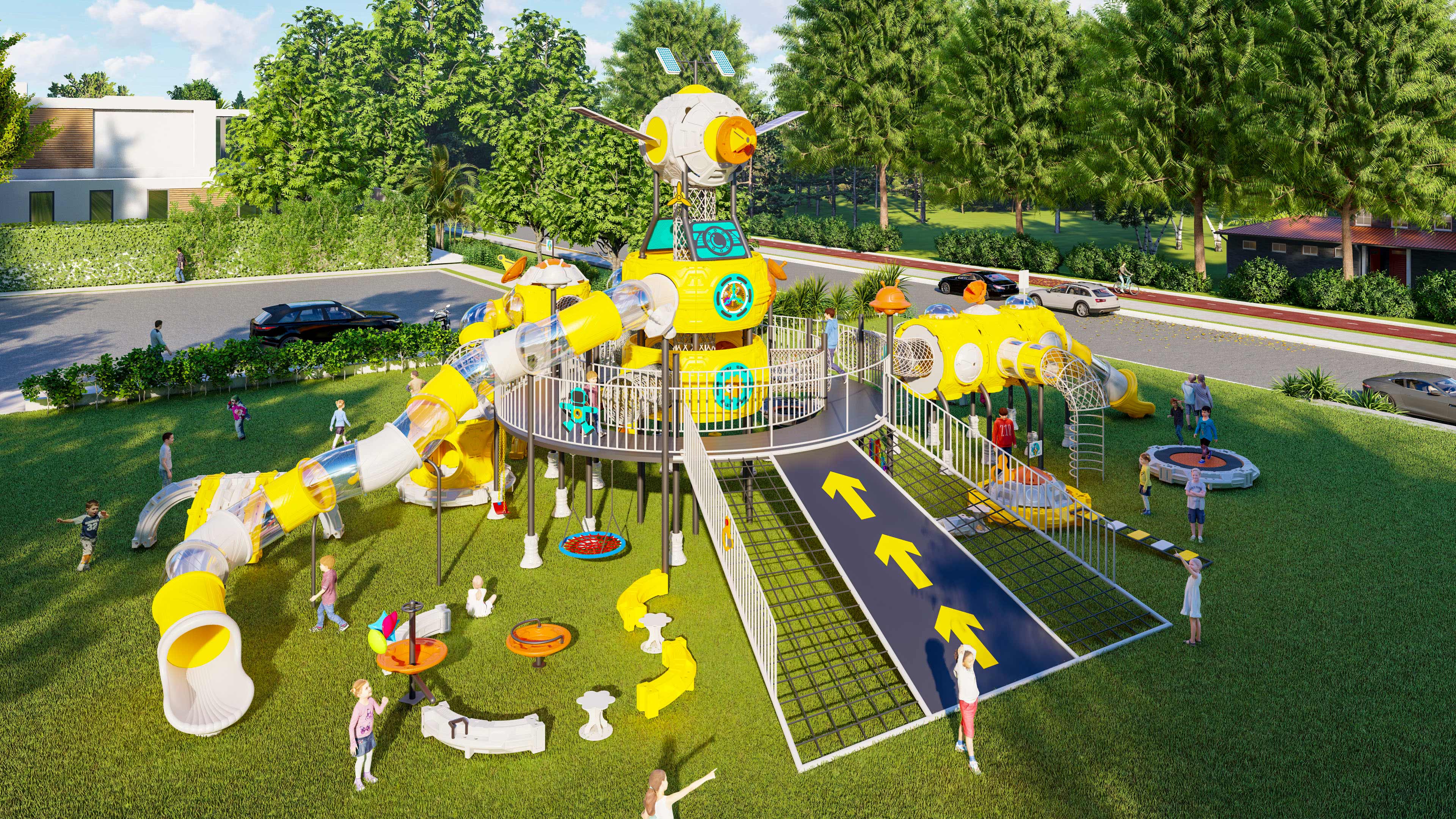 幼儿园室外大型滑梯星系穿越