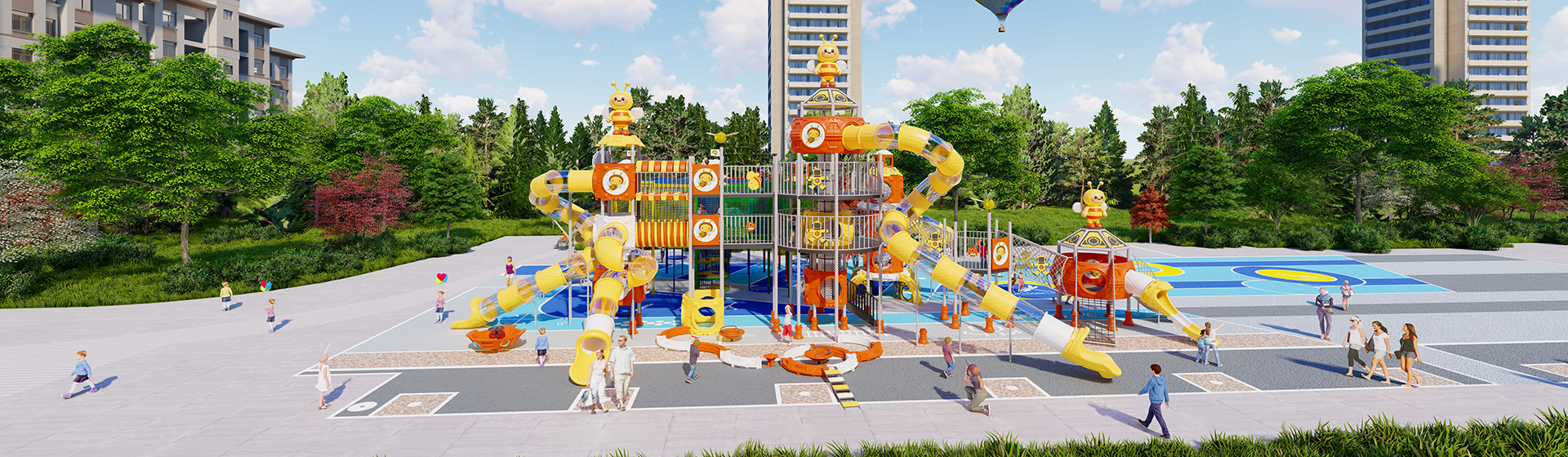 幼儿园室外大型滑梯星系穿越