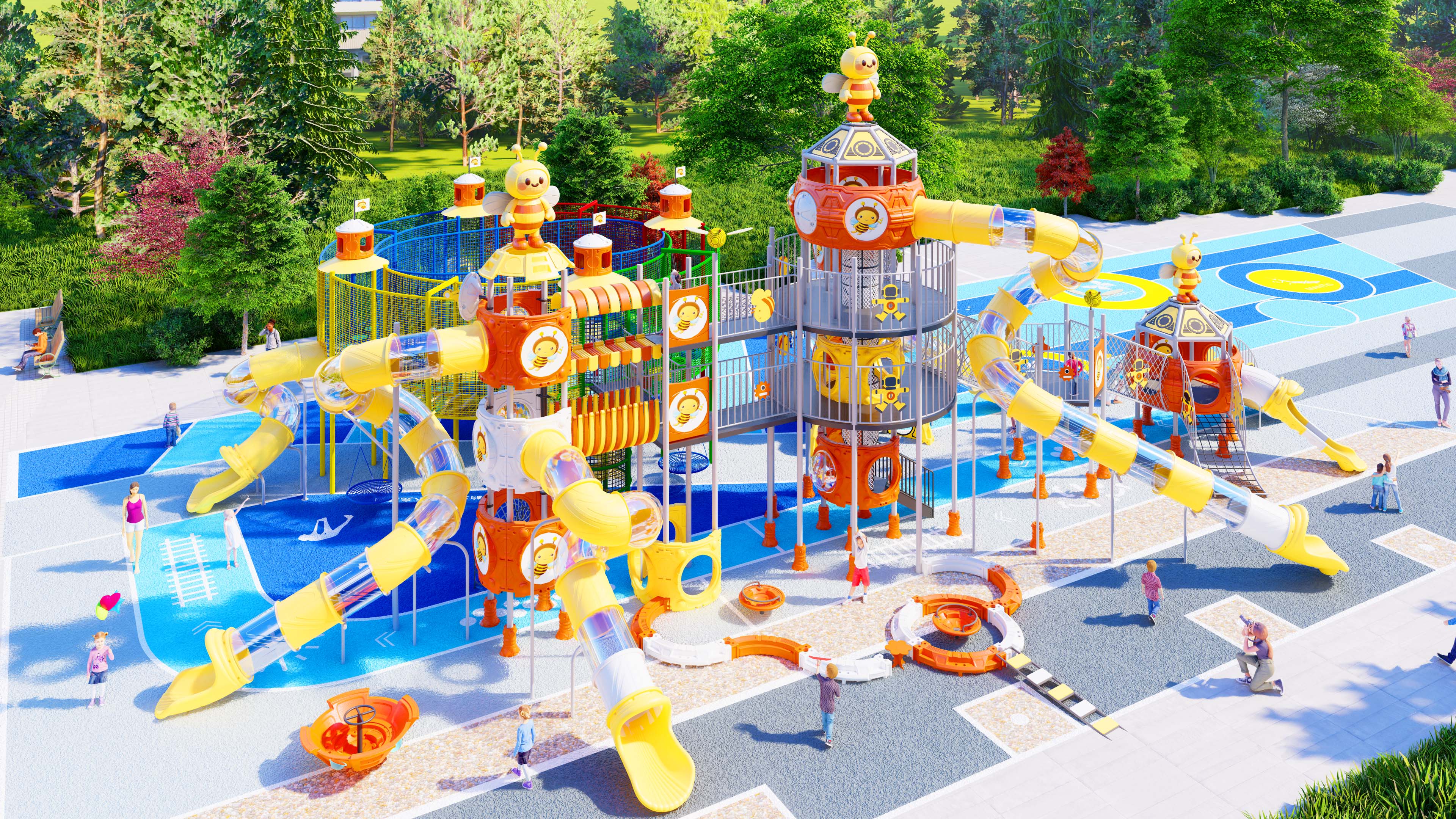 幼儿园室外大型滑梯星系穿越