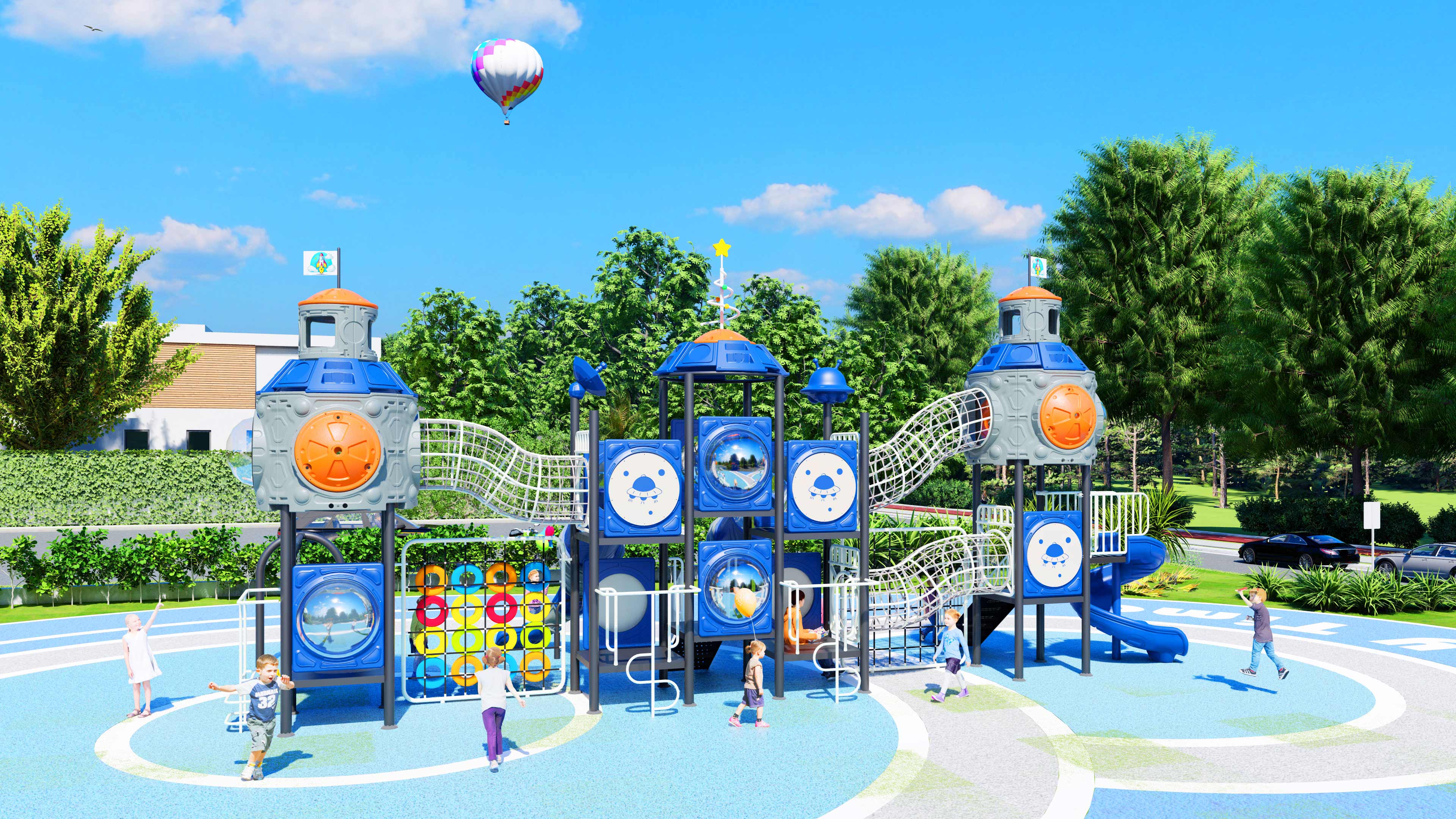 幼儿园室外大型滑梯星系穿越