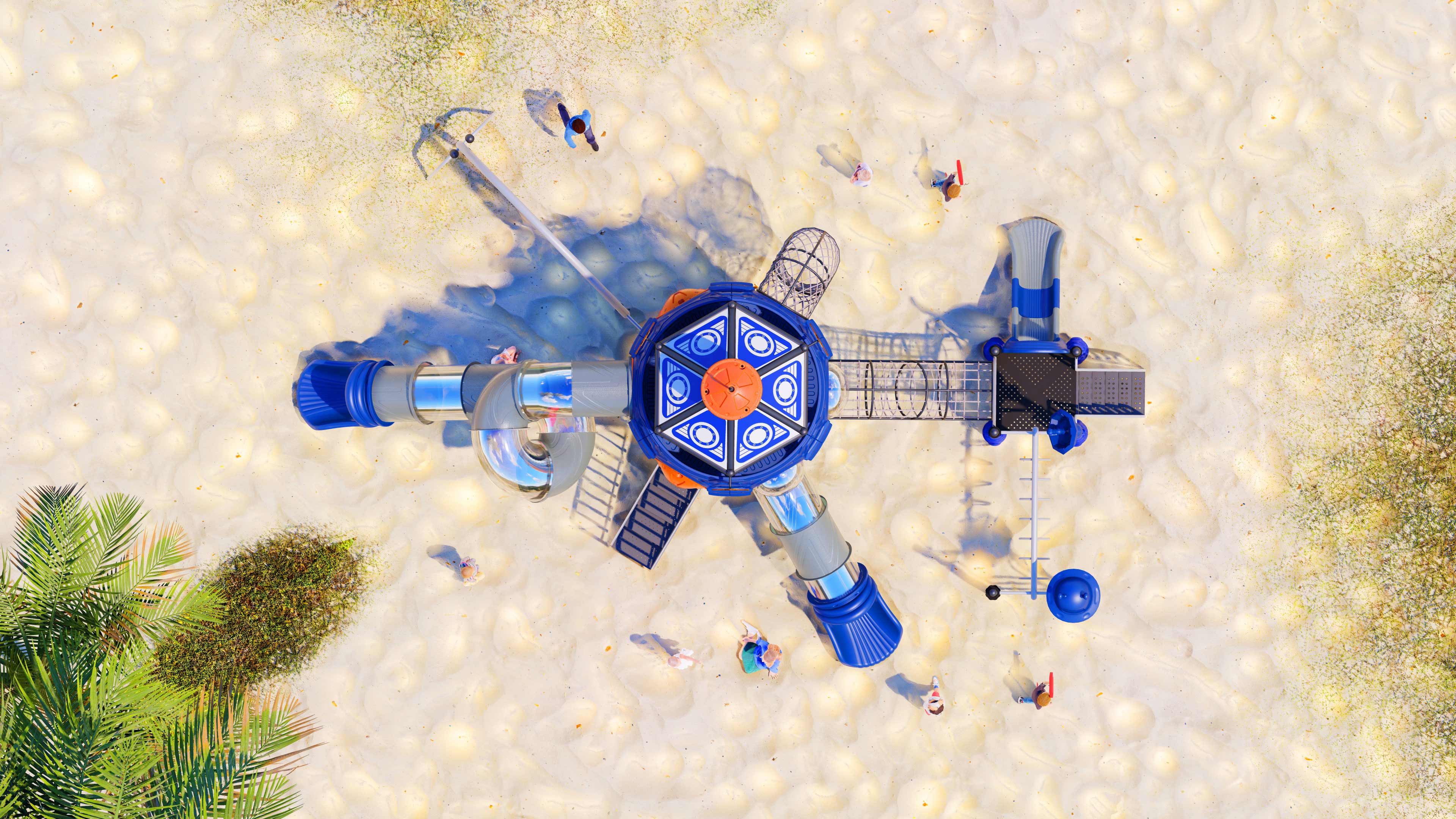 幼儿园室外大型滑梯星系穿越