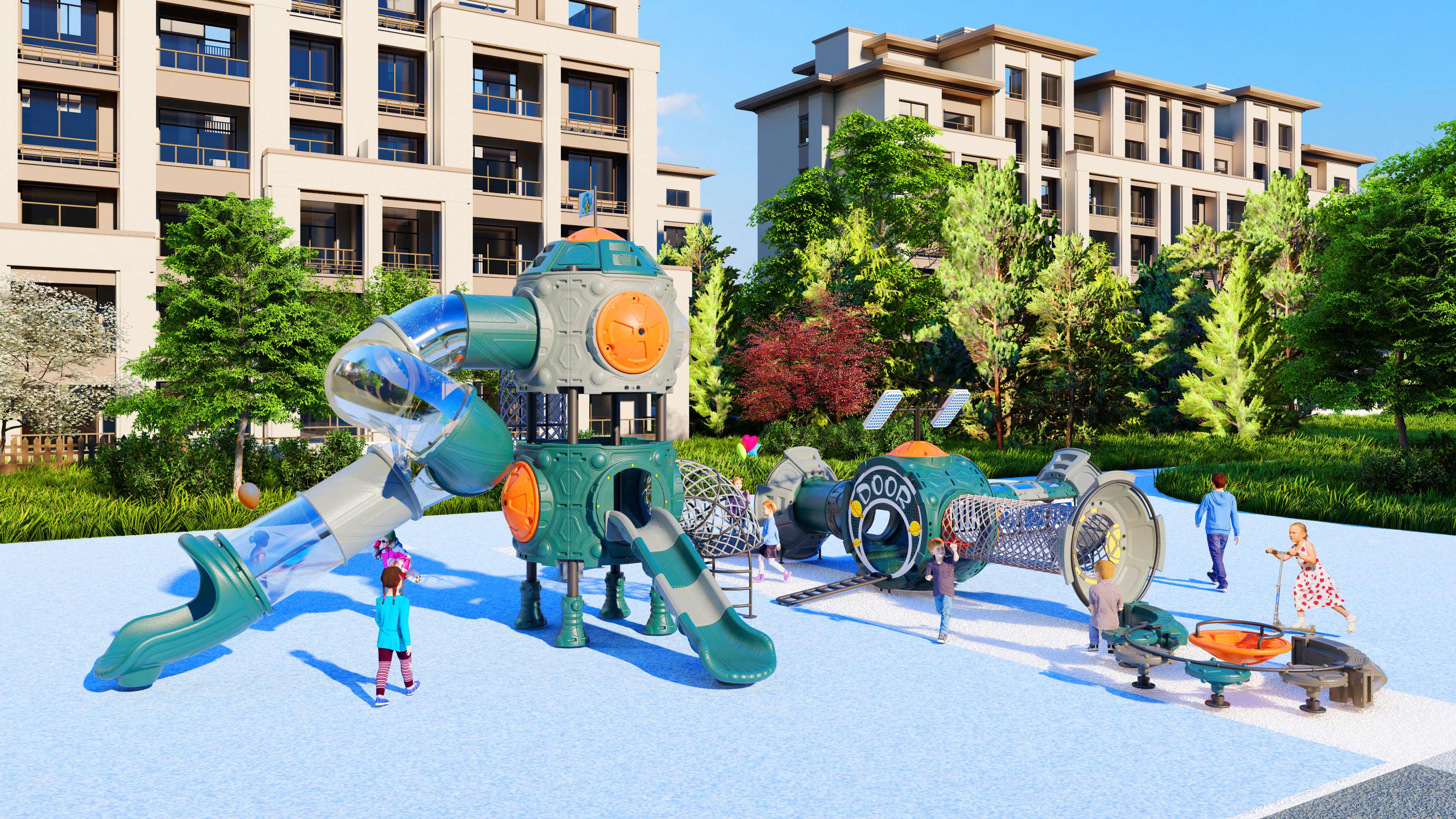 幼儿园室外大型滑梯星系穿越