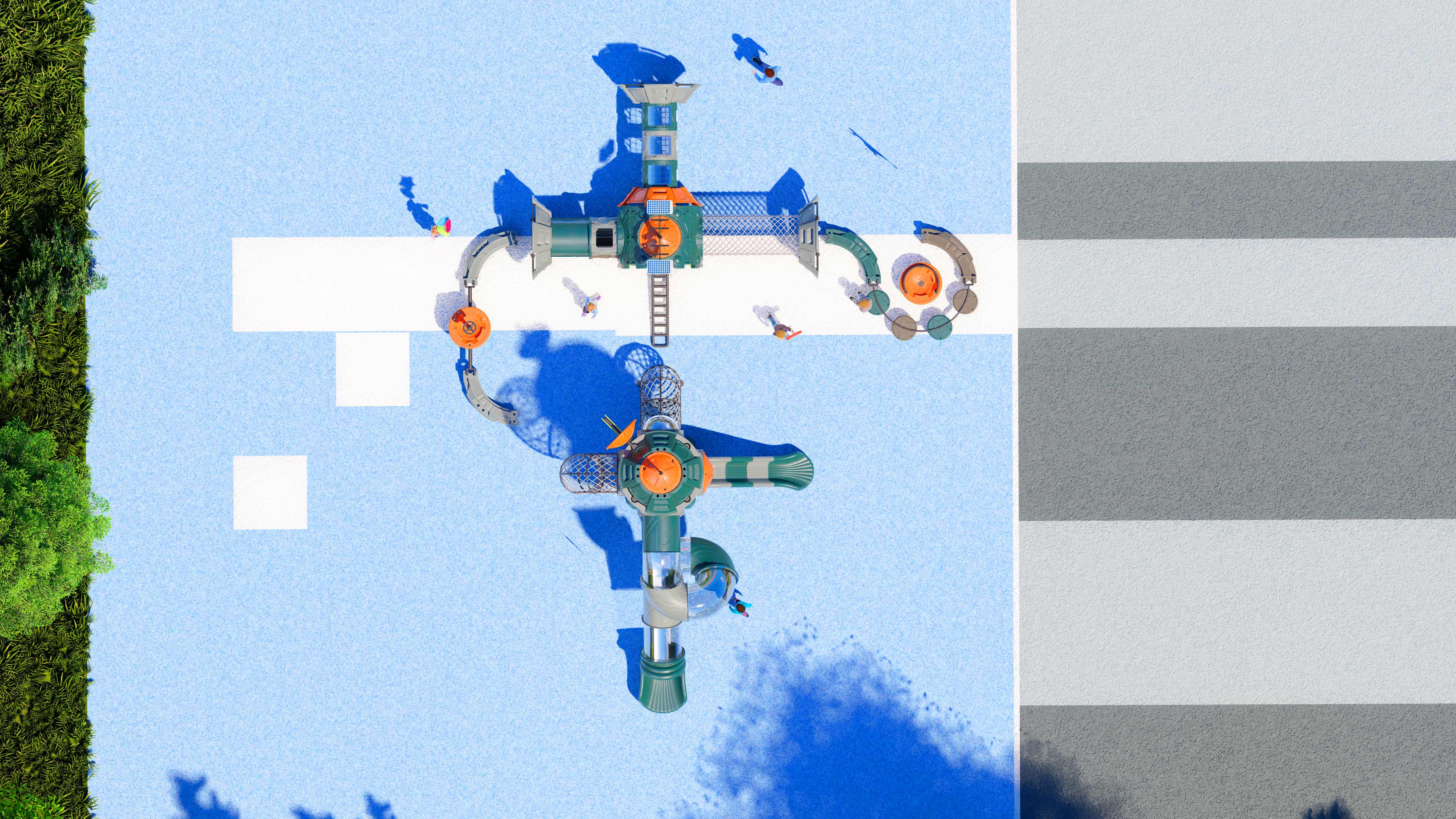 幼儿园室外大型滑梯星系穿越