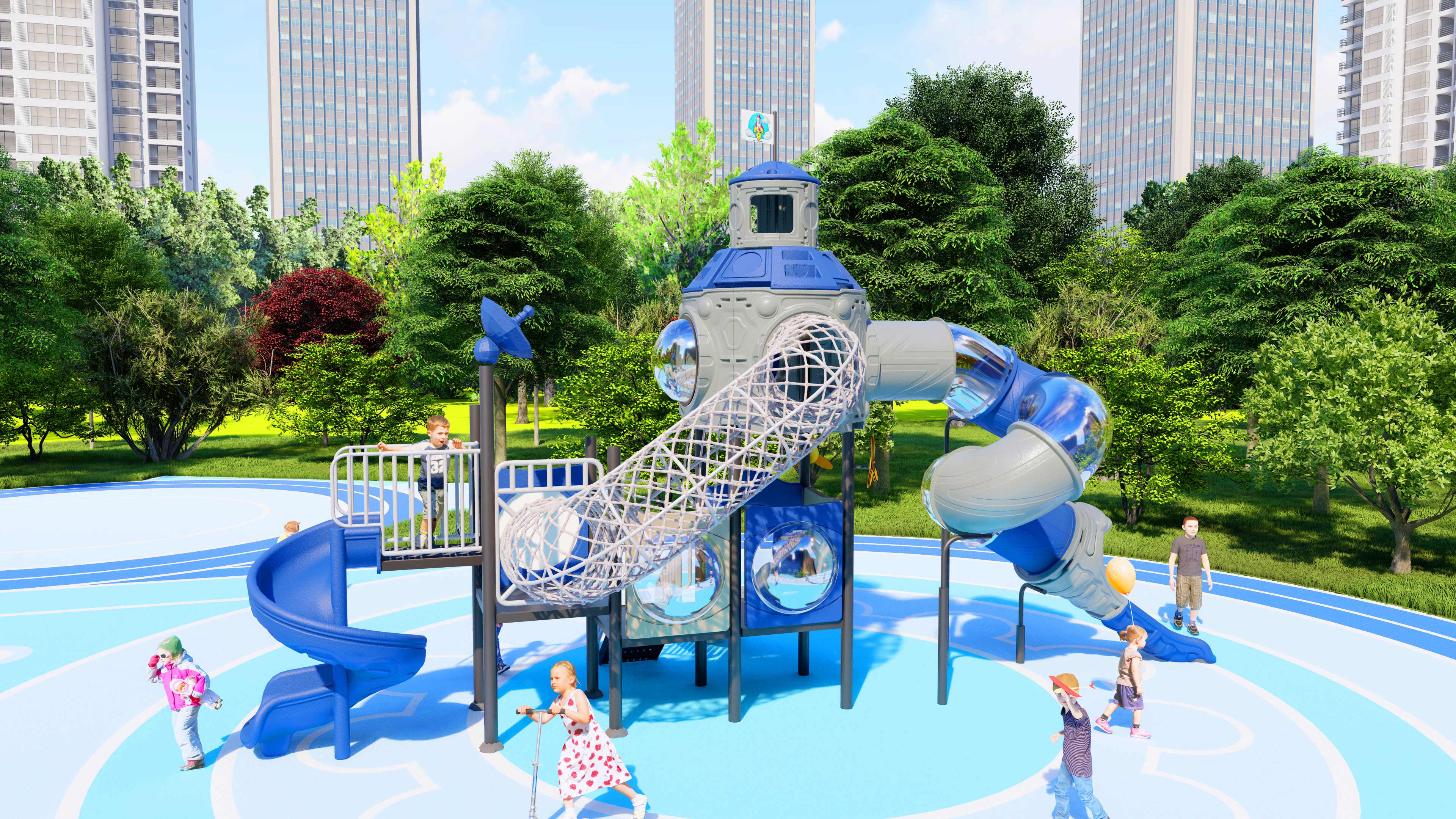 幼儿园室外大型滑梯星系穿越