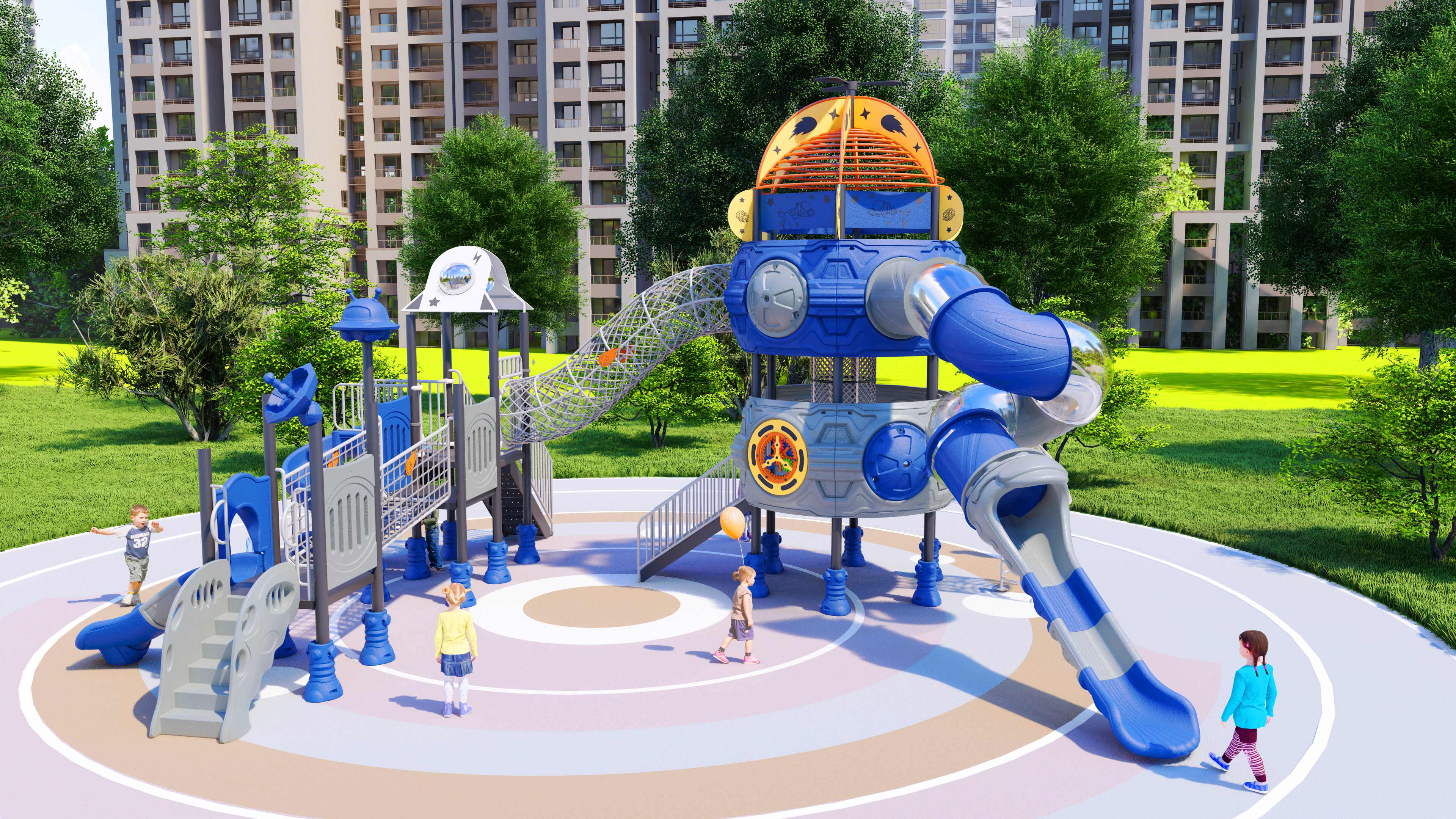 幼儿园室外大型滑梯星系穿越