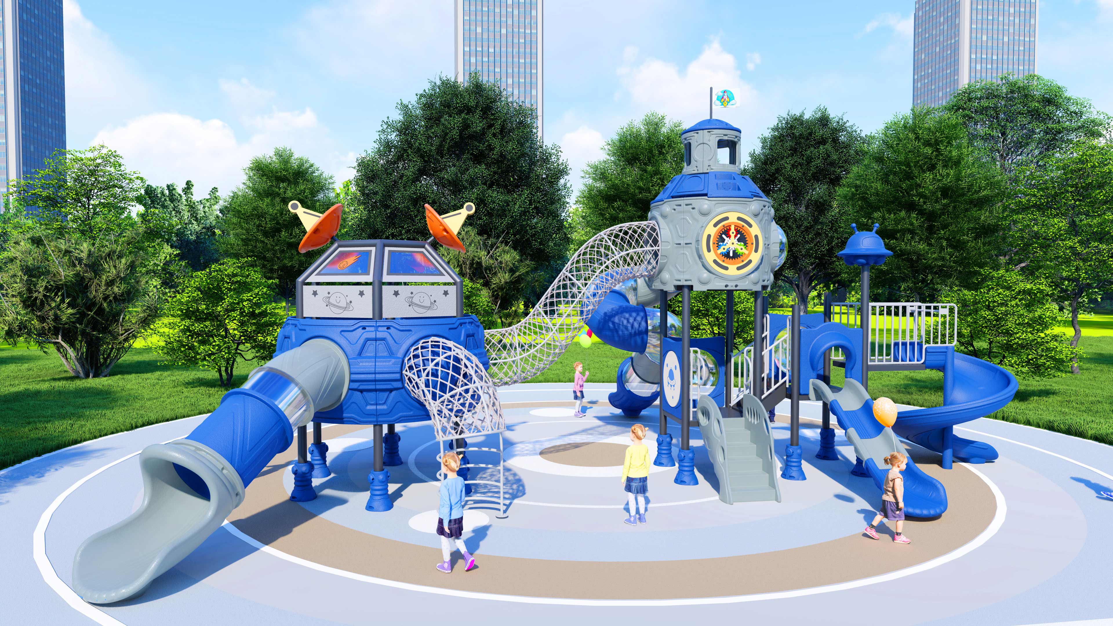 幼儿园室外大型滑梯星系穿越