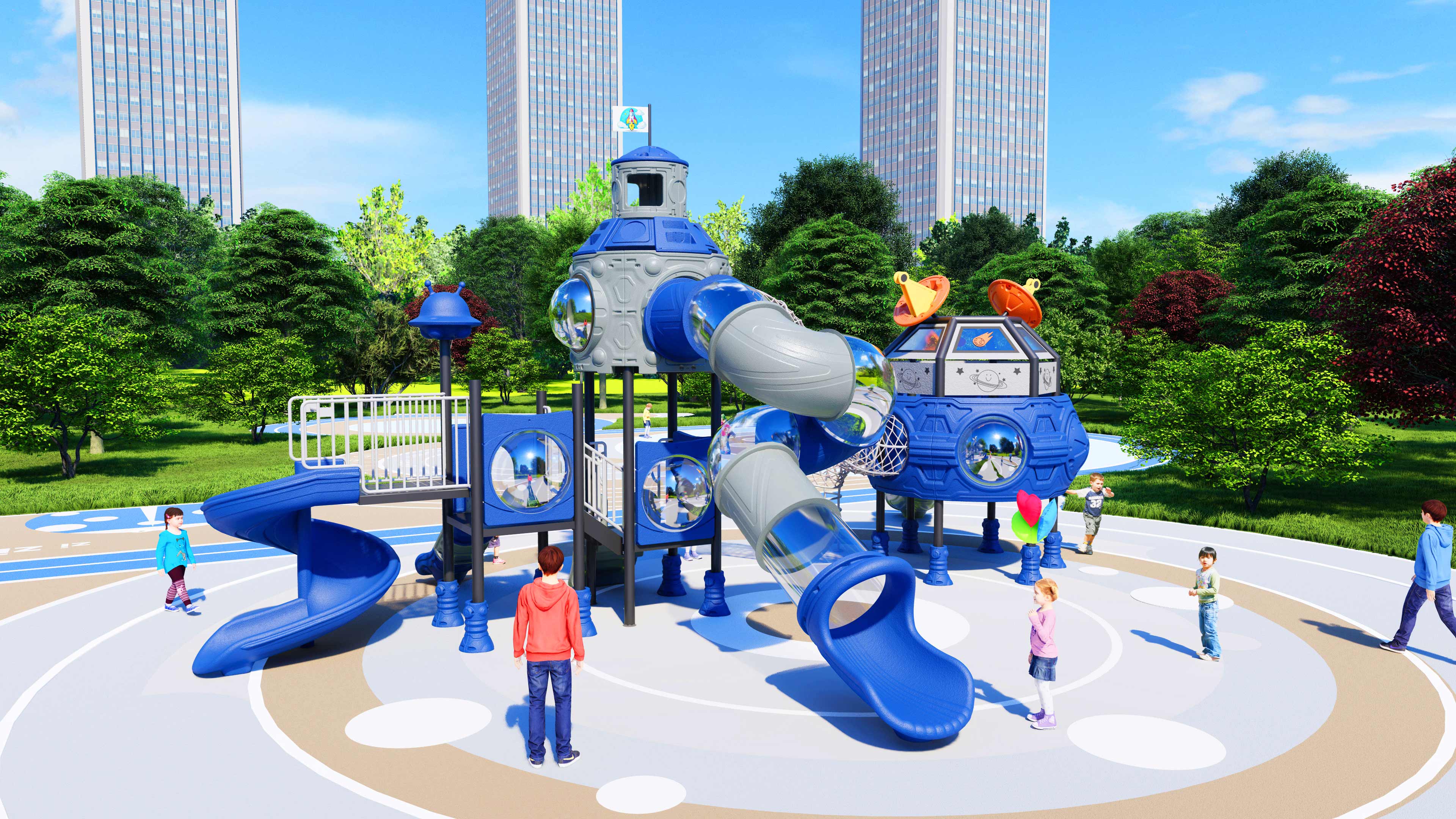 幼儿园室外大型滑梯星系穿越